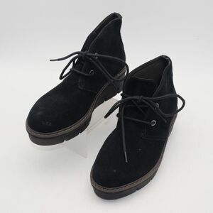 NEW Clarks Airabell Women's 5.5 Lace Up Ankle Chukka Boots Booties Black Suede